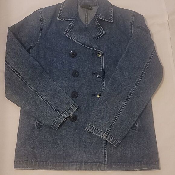 Lauren Ralph lauren jeans and co double-breasted denim size s petite - Picture 6 of 12